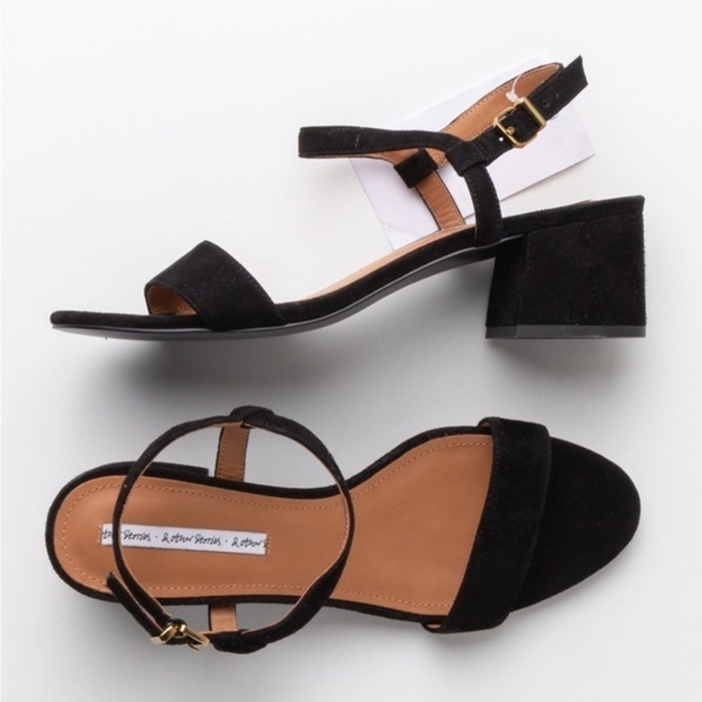 & OTHER STORIES Strappy Block Heel Sandals size 37 (7)
